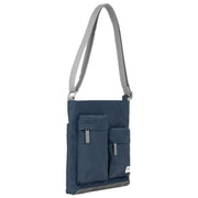 Roka Navy Kennington M Medium Recycled Nylon Crossbody Bag