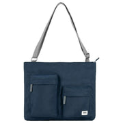 Roka Navy Moorgate M Medium Recycled Nylon Crossbody Bag