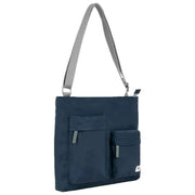 Roka Navy Moorgate M Medium Recycled Nylon Crossbody Bag