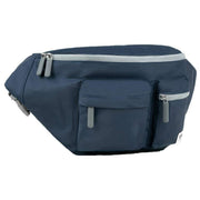 Roka Navy Oval M XL Recycled Nylon Sling Bag