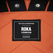 Roka Orange Bantry B Small Black Label Recycled Nylon Backpack