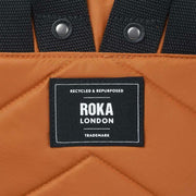 Roka Orange Bantry B Small Black Label Recycled Nylon Backpack