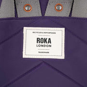 Roka Purple Bantry B Small Recycled Nylon Backpack