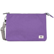 Roka Purple Carnaby XL Recycled Canvas Crossbody Bag