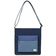 Roka Purple Kennington B Medium Indigo Tonal Recycled Canvas Crossbody Bag