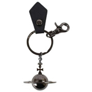 Vivienne Westwood Black 3D Gunmetal Orb Keyring