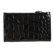 Vivienne Westwood Black Croc Slim Flap Card Holder