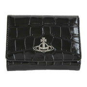 Vivienne Westwood Black Croc Small Frame Purse