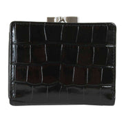 Vivienne Westwood Black Croc Small Frame Purse