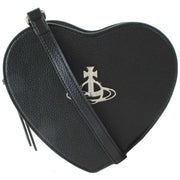 Vivienne Westwood Black Lousie Heart Crossbody Bag