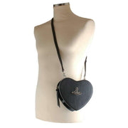 Vivienne Westwood Black Lousie Heart Crossbody Bag