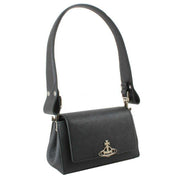 Vivienne Westwood Black Saffiano Plain Hazel Small Handbag