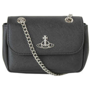 Vivienne Westwood Black Saffiano Small Chain Purse