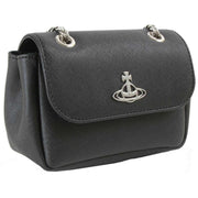 Vivienne Westwood Black Saffiano Small Chain Purse