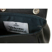 Vivienne Westwood Black Saffiano Small Chain Purse