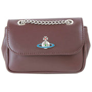 Vivienne Westwood Brown Nappa Small Chain Purse Bag