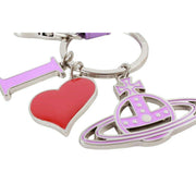 Vivienne Westwood Lilac Saffiano I Love Orb Keyring