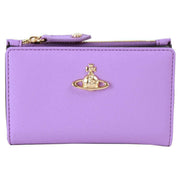 Vivienne Westwood Lilac Saffiano Slim Flap Card Holder Purse