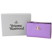 Vivienne Westwood Lilac Saffiano Slim Flap Card Holder Purse