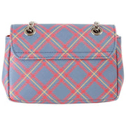 Vivienne Westwood Orange Saffiano Printed Tartan Small Chain Purse