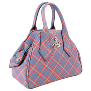 Vivienne Westwood Orange Yasmin Saffiano Printed Tartan Small Bag