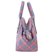 Vivienne Westwood Orange Yasmin Saffiano Printed Tartan Small Bag