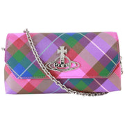 Vivienne Westwood Pink Saffiano Print Mini Pouch Chain Bag