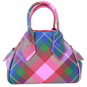 Vivienne Westwood Pink Saffiano Printed Mini Yasmine Handbag