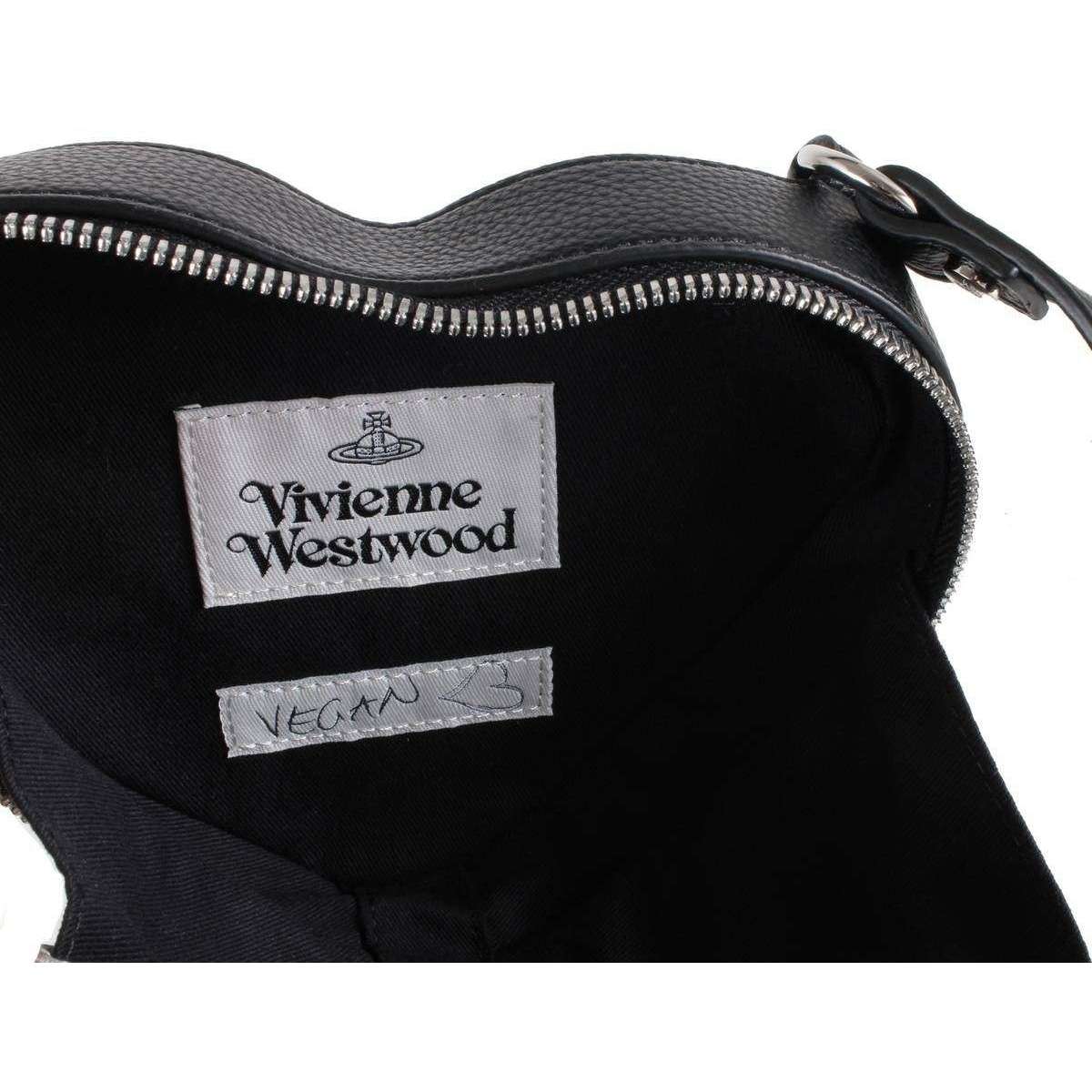 Vivienne Westwood Ella Heart Mini Backpack Vegan in Black