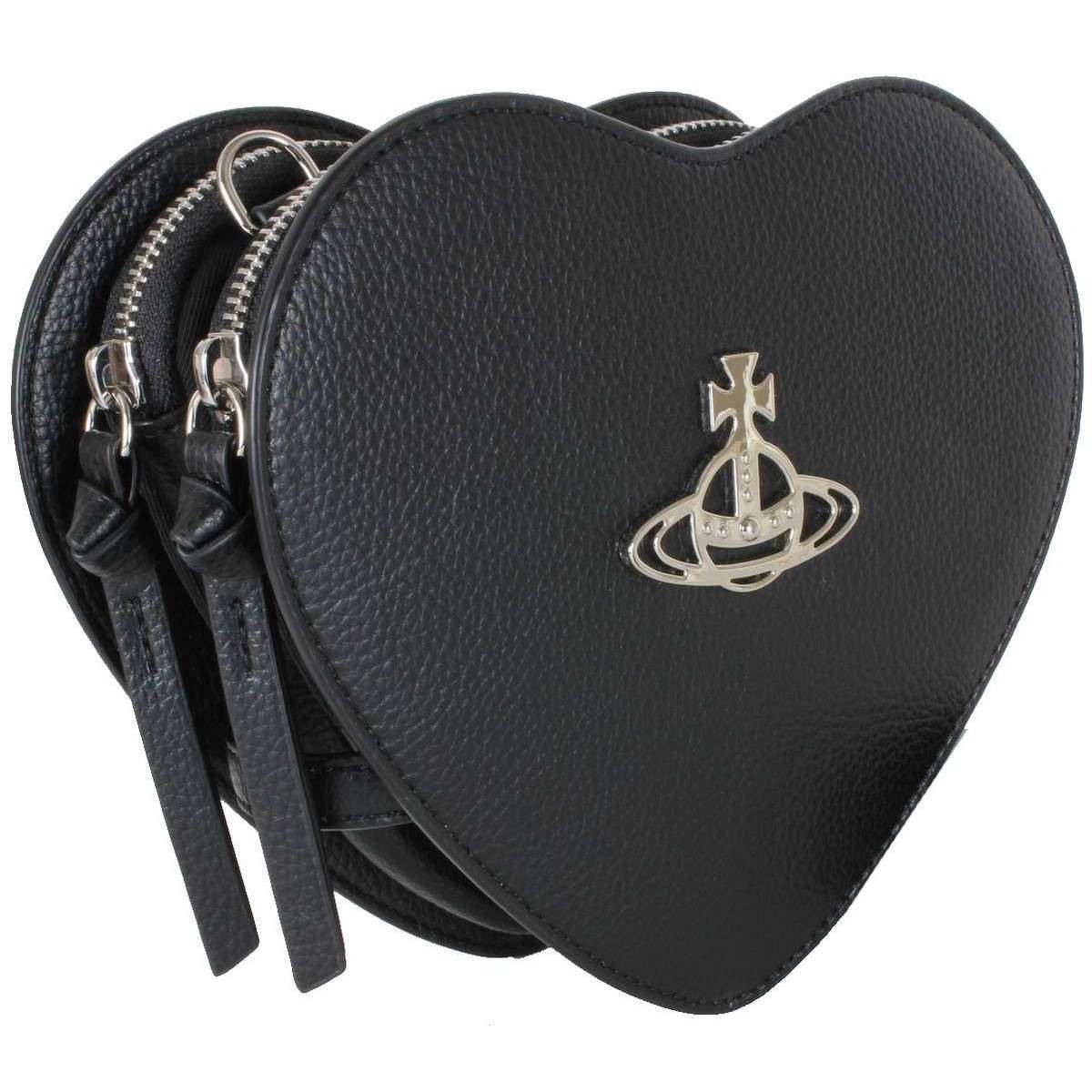 Vivienne Westwood Leather Heart Crossbody Bag Pink